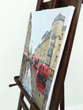 Original art for sale at UGallery.com | A Rainy Day in London by Swarup Dandapat | $1,000 | oil painting | 22' h x 15' w | thumbnail 2