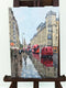 Original art for sale at UGallery.com | A Rainy Day in London by Swarup Dandapat | $1,000 | oil painting | 22' h x 15' w | thumbnail 3