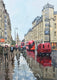 Original art for sale at UGallery.com | A Rainy Day in London by Swarup Dandapat | $1,000 | oil painting | 22' h x 15' w | thumbnail 1