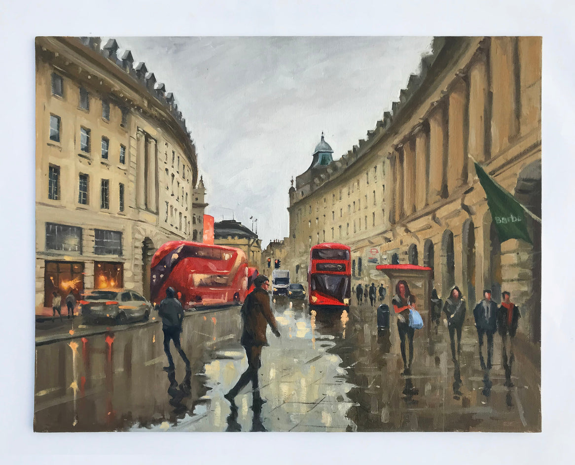 After Rain in Regent Street by Swarup Dandapat |  Context View of Artwork 