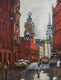 Original art for sale at UGallery.com | Sun Shines in St. MartinÕs Lane, London by Swarup Dandapat | $1,000 | oil painting | 20' h x 16' w | thumbnail 4