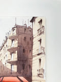 Original art for sale at UGallery.com | Hello Paris by Swarup Dandapat | $550 | watercolor painting | 15' h x 11' w | thumbnail 2