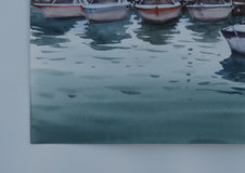 Original art for sale at UGallery.com | Idling in the Mid-Day Sun by Swarup Dandapat | $750 | watercolor painting | 15' h x 22' w | thumbnail 2