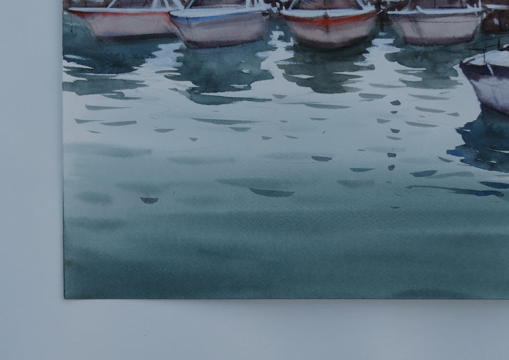 Idling in the Mid-Day Sun by Swarup Dandapat |  Side View of Artwork 