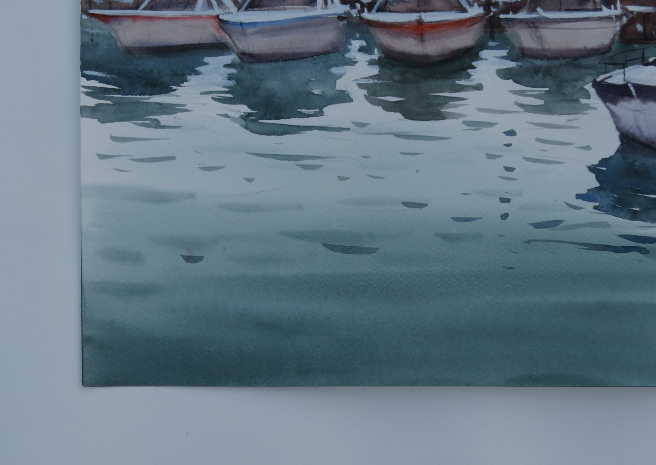 Idling in the Mid-Day Sun by Swarup Dandapat |  Side View of Artwork 