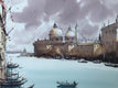 Original art for sale at UGallery.com | Sailing with the Venice Clouds by Swarup Dandapat | $650 | watercolor painting | 14.2' h x 14.2' w | thumbnail 4