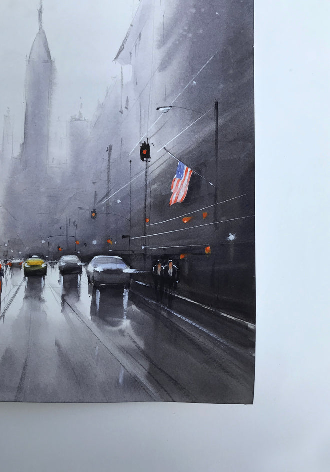 The Liquid City by Swarup Dandapat |  Side View of Artwork 