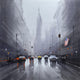 Original art for sale at UGallery.com | The Liquid City by Swarup Dandapat | $650 | watercolor painting | 14.2' h x 14.2' w | thumbnail 1