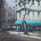 Original art for sale at UGallery.com | The Tree through My Window Pane by Swarup Dandapat | $650 | watercolor painting | 14.2' h x 14.2' w | thumbnail 1
