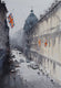 Original art for sale at UGallery.com | A Sunny Day in Oxford Circus by Swarup Dandapat | $750 | watercolor painting | 22' h x 15' w | thumbnail 1