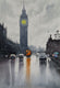 Original art for sale at UGallery.com | That Red Bus in Westminster by Swarup Dandapat | $750 | watercolor painting | 22' h x 15' w | thumbnail 1
