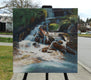 Original art for sale at UGallery.com | Swift Water by Jo Galang | $975 | oil painting | 20' h x 20' w | thumbnail 3