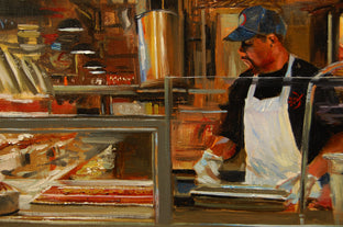 Original art for sale at UGallery.com | Take Out by Onelio Marrero | $575 | oil painting | 11' h x 14' w | photo 4