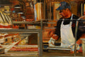 Original art for sale at UGallery.com | Take Out by Onelio Marrero | $575 | oil painting | 11' h x 14' w | thumbnail 4