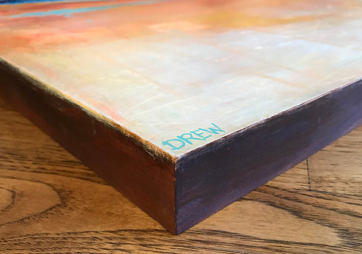 Tangerine by Drew Noel Marin |  Side View of Artwork 