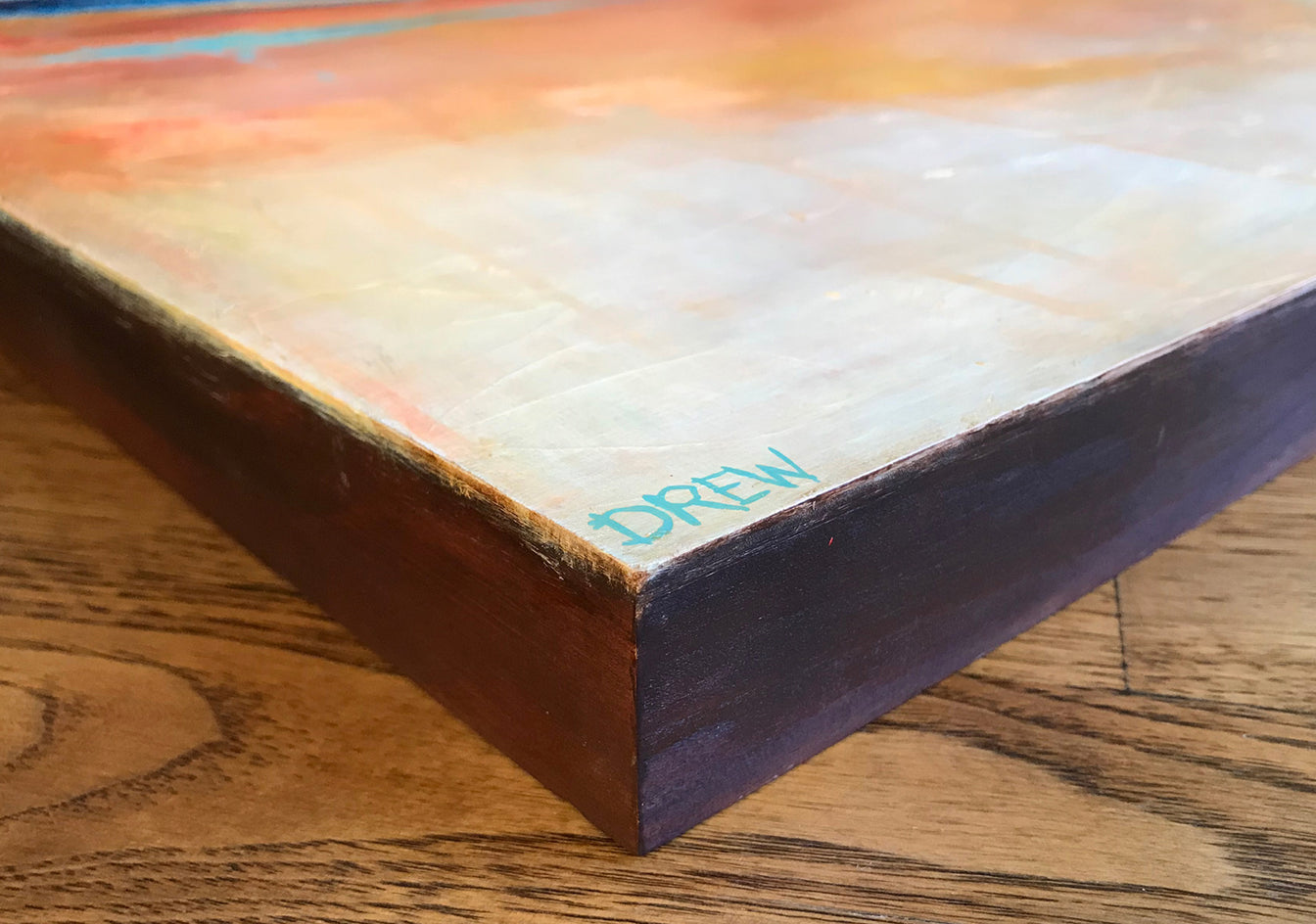 Tangerine by Drew Noel Marin |  Side View of Artwork 