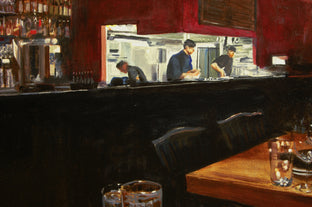 Original art for sale at UGallery.com | Tap and Grill by Onelio Marrero | $900 | oil painting | 16' h x 20' w | photo 4
