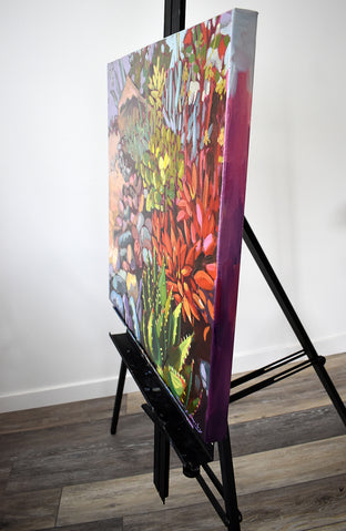 Succulent Summer by Tara Zalewsky-Nease |  Side View of Artwork 