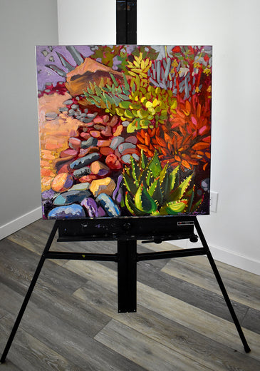 succulent oil painting Succulent Summer by Tara Zalewsky-Nease - oil painting