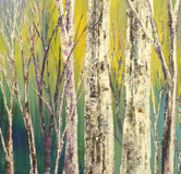 Original art for sale at UGallery.com | Sparrows Sing by Tatiana Iliina | $900 | acrylic painting | 20' h x 20' w | thumbnail 3