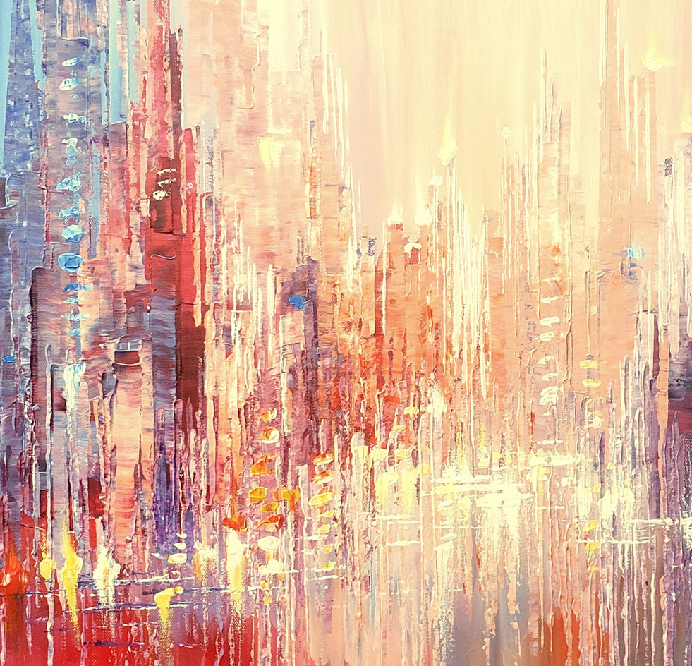 Urban Dreamscape by Tatiana Iliina |  Closeup View of Artwork 