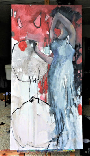 Original art for sale at UGallery.com | Tears and Other Vague Shapes by Mary Pratt | $2,875 | oil painting | 48' h x 24' w | photo 3