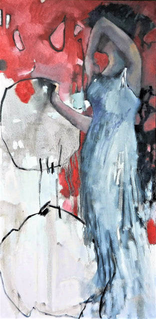 Original art for sale at UGallery.com | Tears and Other Vague Shapes by Mary Pratt | $2,875 | oil painting | 48' h x 24' w | photo 1