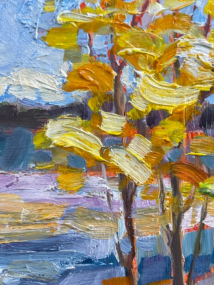 Aspen Grove by Teresa Smith |  Closeup View of Artwork 