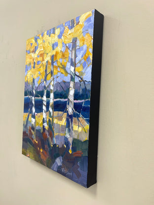 Original art for sale at UGallery.com | Birch Grove by Teresa Smith | $825 | oil painting | 16' h x 12' w | photo 2