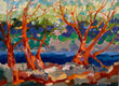 Original art for sale at UGallery.com | Madrona by Teresa Smith | $625 | oil painting | 12' h x 16' w | thumbnail 1