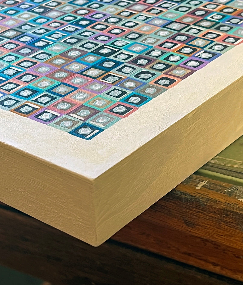 Lyrical Geometry by Terri Bell |  Side View of Artwork 