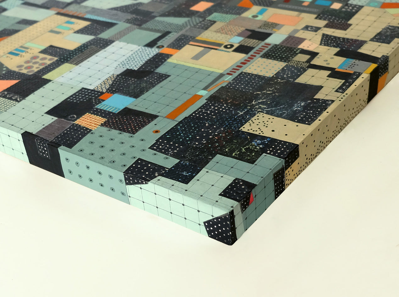 Crossing Points by Terri Bell |  Side View of Artwork 