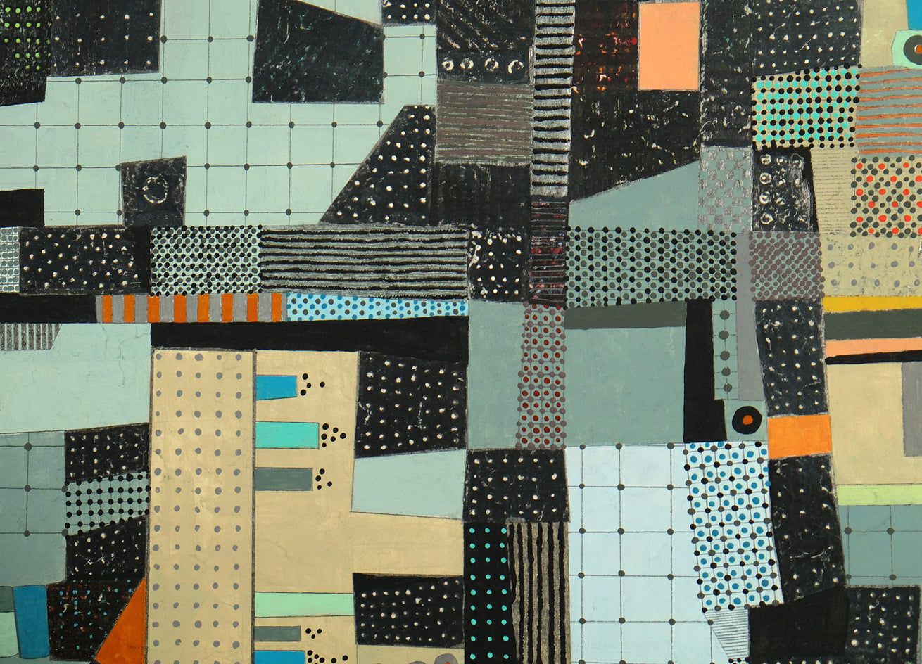 Crossing Points by Terri Bell |  Closeup View of Artwork 