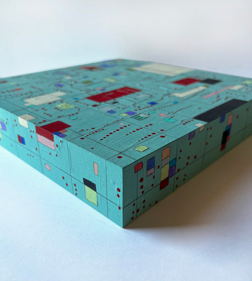 Detours by Terri Bell |  Side View of Artwork 