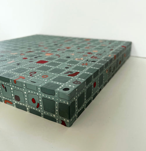 Finding Balance by Terri Bell |  Side View of Artwork 