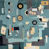 Original art for sale at UGallery.com | Free Fall by Terri Bell | $600 | mixed media artwork | 18' h x 18' w | thumbnail 1