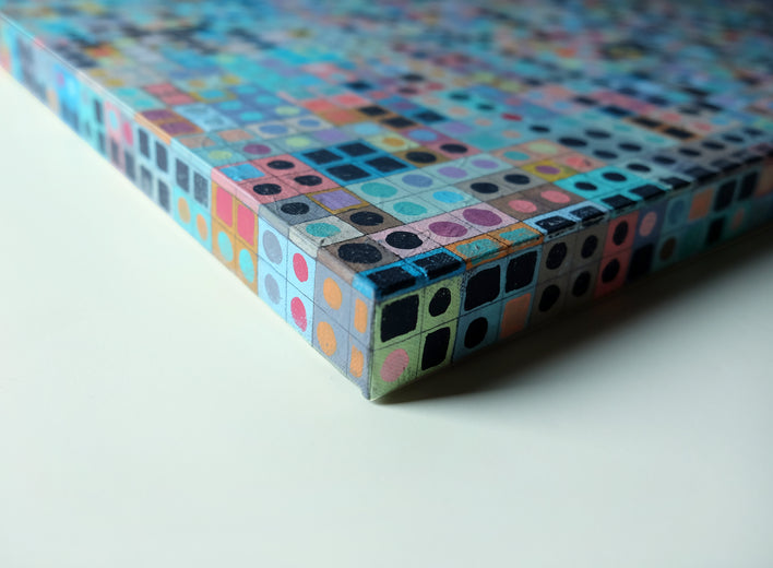 Grid Aesthetic: #4 by Terri Bell |  Side View of Artwork 