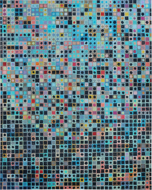 Original art for sale at UGallery.com | Grid Aesthetic: #4 by Terri Bell | $1,075 | mixed media artwork | 30' h x 24' w | photo 1