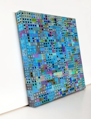 Grid Aesthetic: Blue as Delimiter by Terri Bell |  Side View of Artwork 