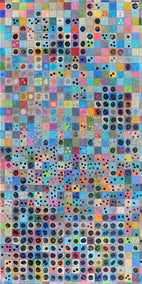 mixed media artwork by Terri Bell titled Grid Aesthetic: Diagram 1