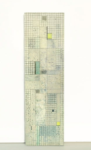 Original art for sale at UGallery.com | Grid Light by Terri Bell | $1,100 | mixed media artwork | 40' h x 10' w | photo 3