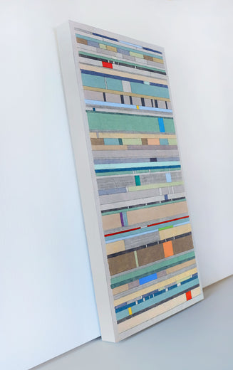 Linear Thinking by Terri Bell |  Side View of Artwork 