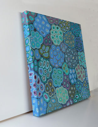Lotus Blue by Terri Bell |  Side View of Artwork 