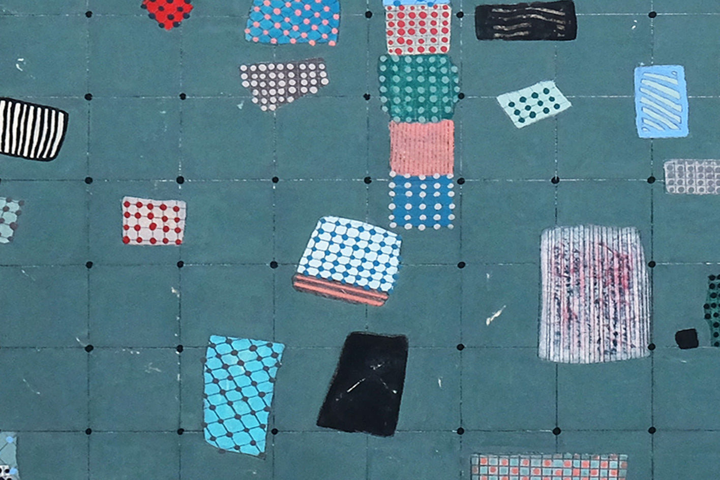 Stepping Out of Line by Terri Bell |  Closeup View of Artwork 