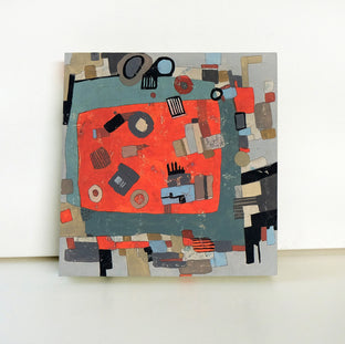 Original art for sale at UGallery.com | That Red Space by Terri Bell | $275 | mixed media artwork | 10' h x 10' w | photo 3