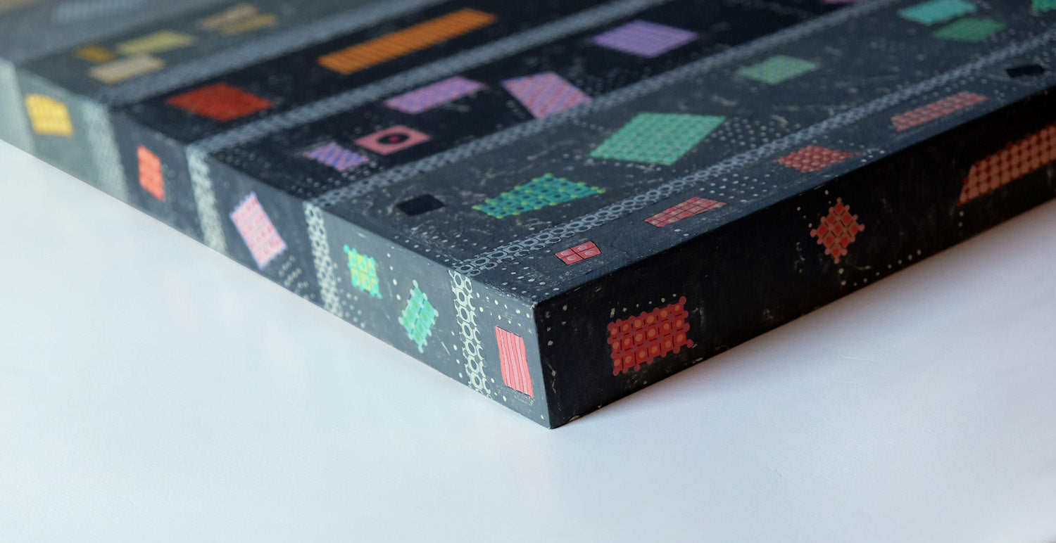 Transition Patterns by Terri Bell |  Side View of Artwork 