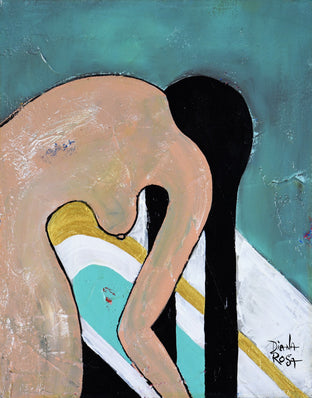 Original art for sale at UGallery.com | The Bath by Diana Rosa | $475 | acrylic painting | 10' h x 8' w | photo 1