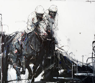 Original art for sale at UGallery.com | The Downs by Shao Yuan Zhang | $5,775 | oil painting | 35' h x 39.75' w | photo 1