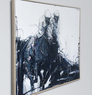 Original art for sale at UGallery.com | The Downs by Shao Yuan Zhang | $5,775 | oil painting | 35' h x 39.75' w | photo 3