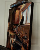 Original art for sale at UGallery.com | The Kitchen Supervisor by Jonelle Summerfield | $450 | oil painting | 12' h x 9' w | thumbnail 2